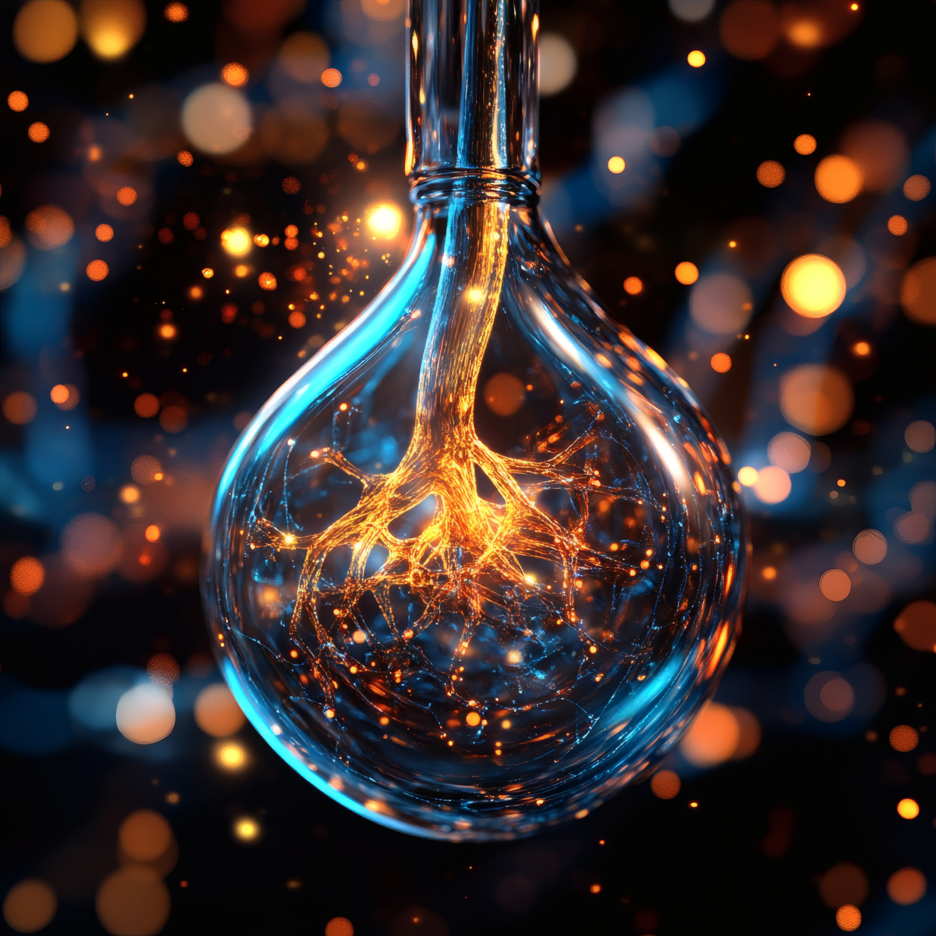 Illuminated light bulb representing leadership transformation