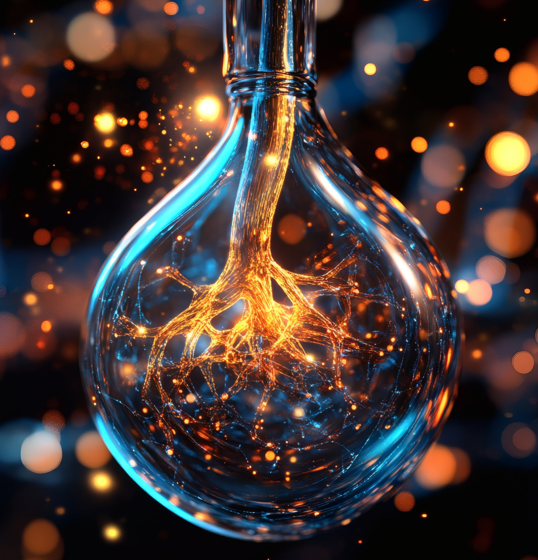 Illuminated light bulb representing leadership insight